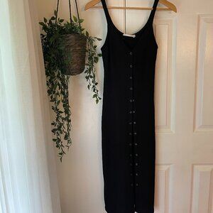 ALL IN FAVOR ribbed dress / shirt / cardigan combination in size XS